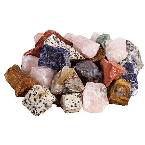 Rock Tumbler Refill - Rough Gemstones of Nine Varieties (1lb)