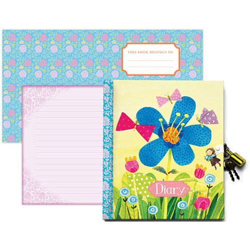 diary flower and butterfly