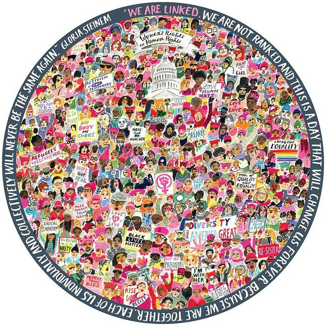 Women March! 500 Piece Round Puzzle