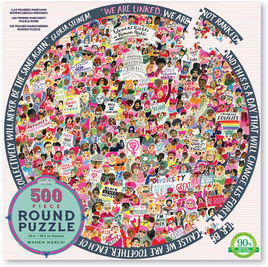 Women March! 500 Piece Round Puzzle