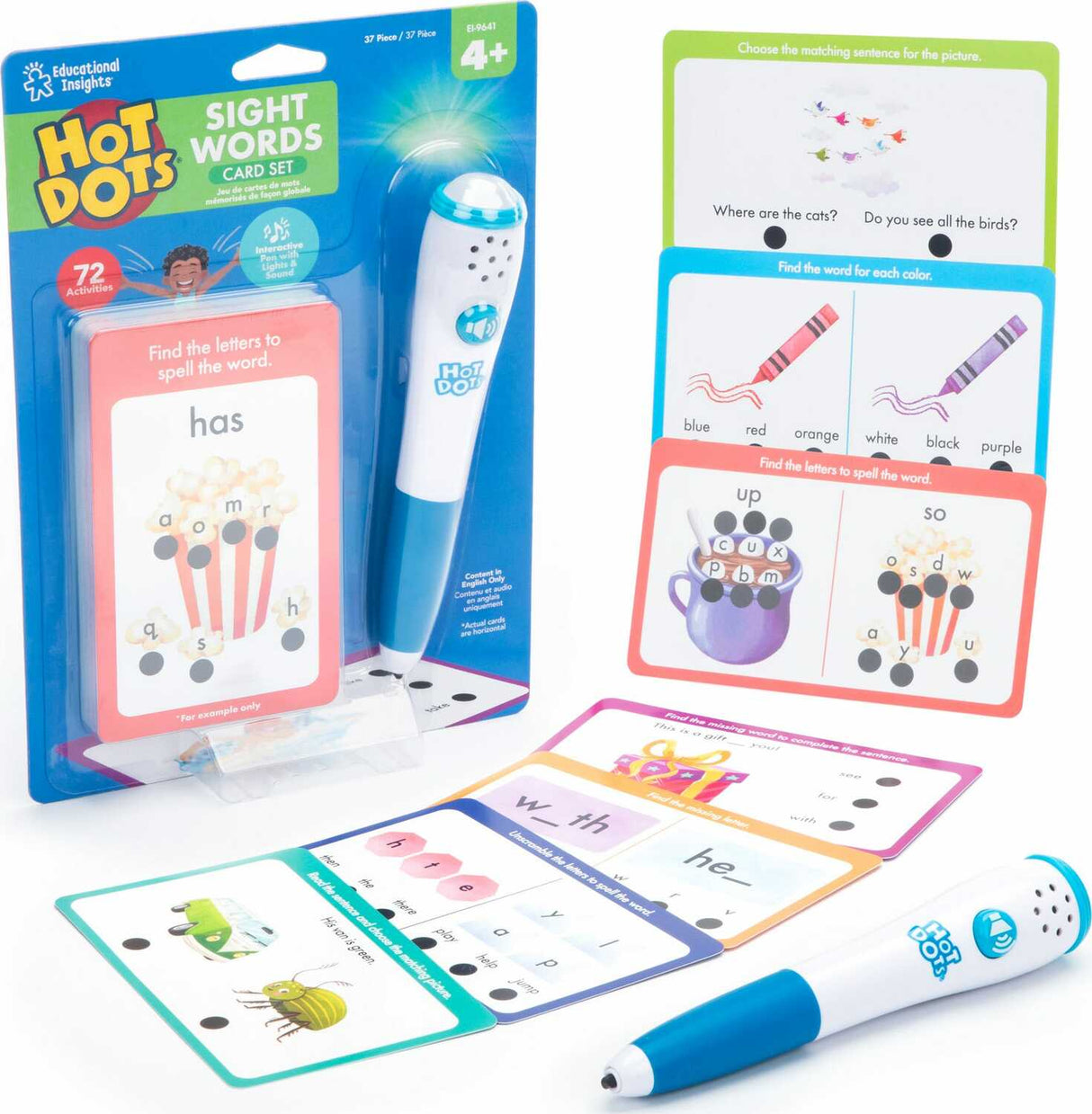 Hot Dots Sight Words Card Set