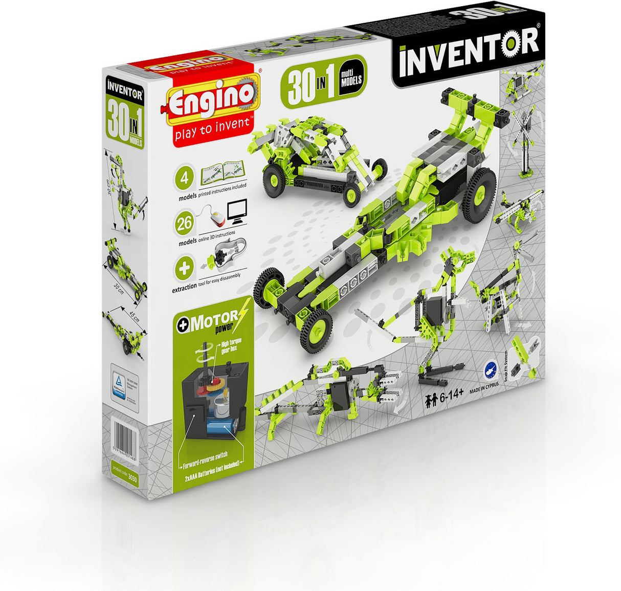 Engino Inventor - Build 30 Motorized Multi-Models  Construction Kit