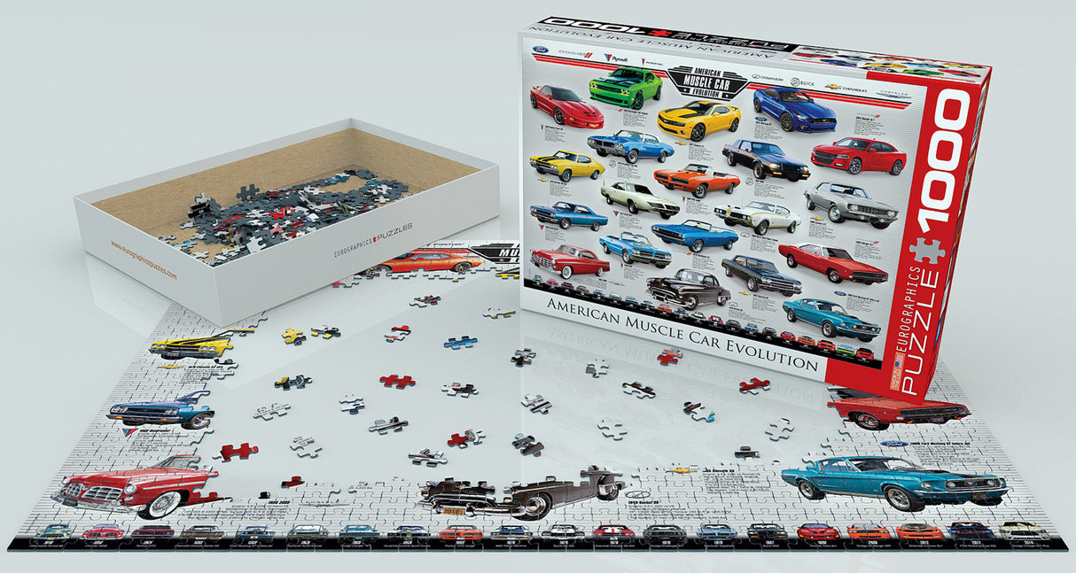 American Muscle Car Evolution 1000-piece Puzzle