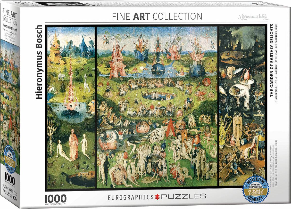 Heironymus Bosch-The Garden of Earthly Delights, triptych 1000-Piece Puzzle