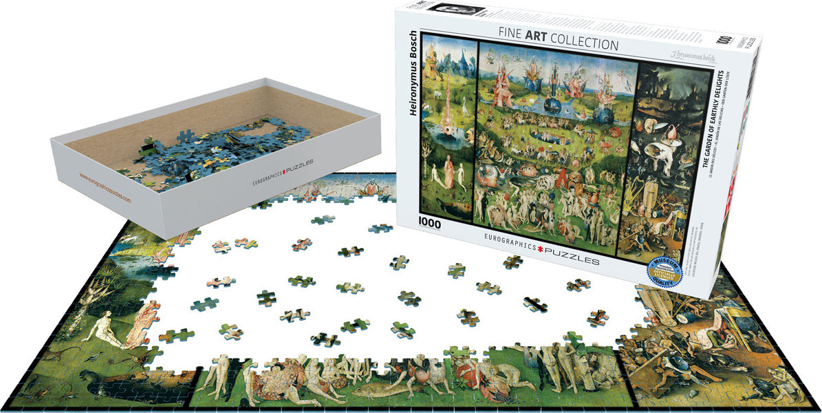 Heironymus Bosch-The Garden of Earthly Delights, triptych 1000-Piece Puzzle