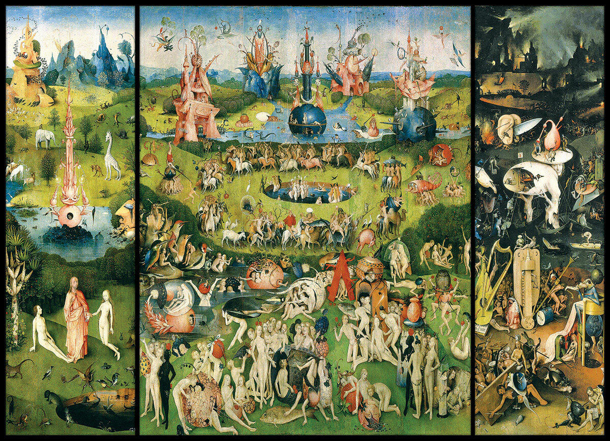 Heironymus Bosch-The Garden of Earthly Delights, triptych 1000-Piece Puzzle