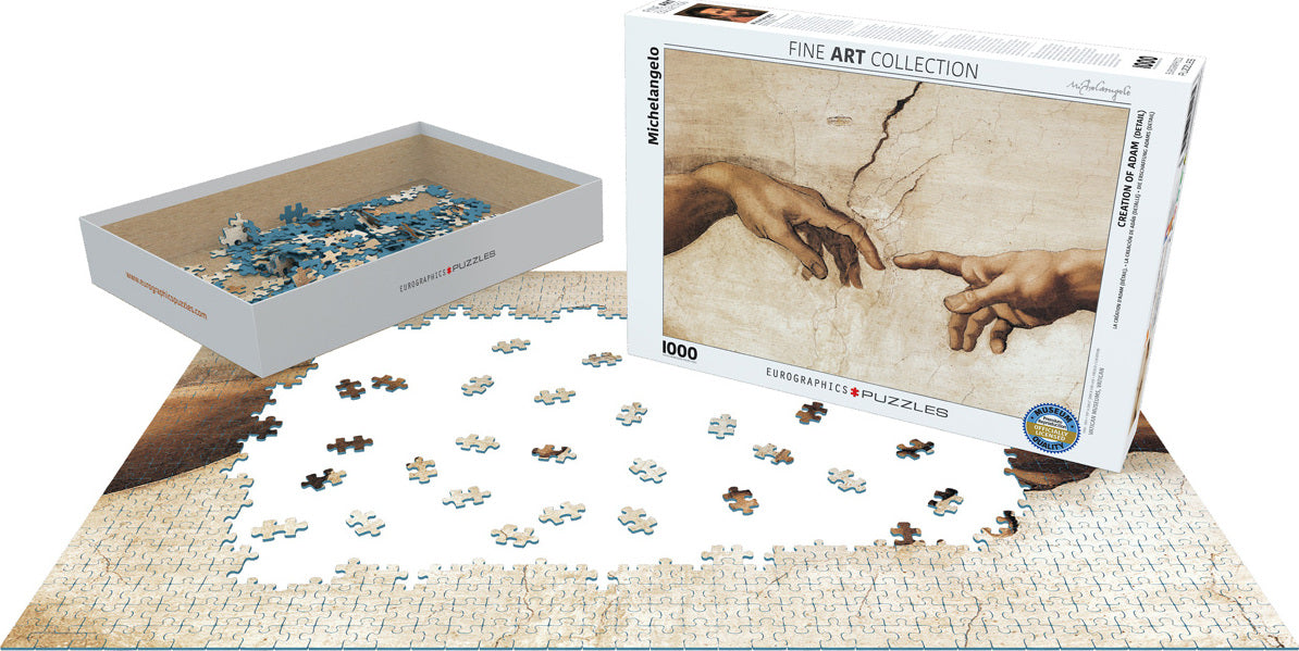 Creation of Adam by Michaelangelo 1000-Piece Puzzle