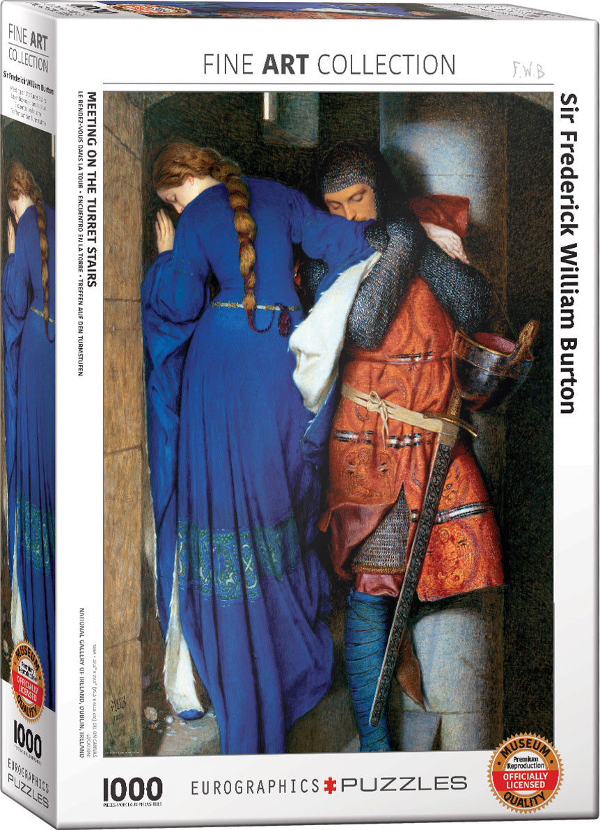 Academic, Baroque & Japanese Art Puzzles - Meeting on the Turret Stairs by Sir Frederick William Burton