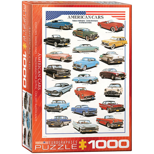 American Cars of the Fifties 1000-Piece Puzzle
