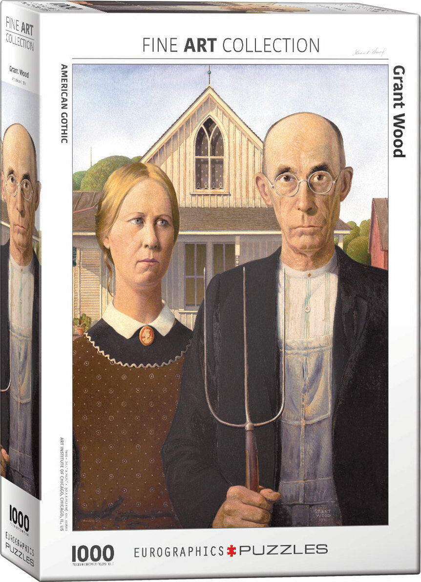 Realism & American Art Puzzles - American Gothic by Grant Wood