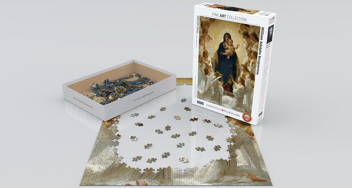Virgin with Angels by William Bouguereau 1000-Piece Puzzle