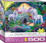 500 pc - Large Puzzle Pieces - Unicorns in Fairy Land by Jan Patrik