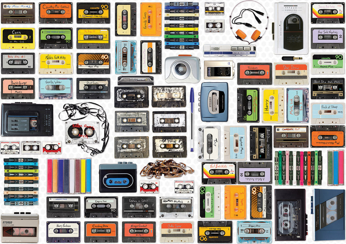 Cassette Player Shaped Tin 550-Piece Puzzle