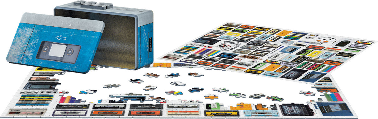 Cassette Player Shaped Tin 550-Piece Puzzle