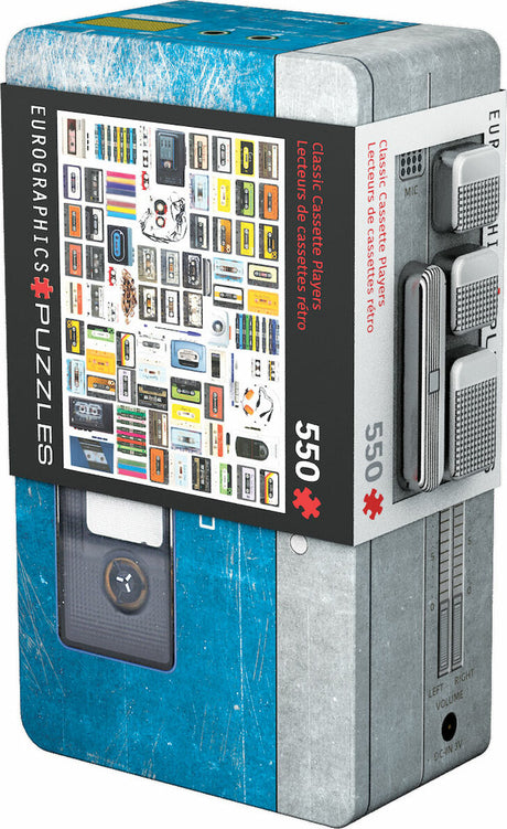 Cassette Player Shaped Tin 550-Piece Puzzle