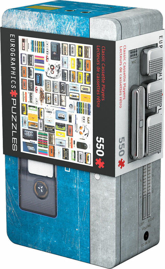 Cassette Player Shaped Tin 550-Piece Puzzle