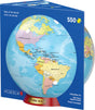 Map of the World Round Tin with 550-Piece Puzzle Puzzle