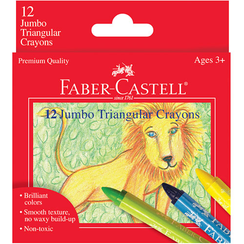 12 ct Jumbo GRIP Triangular Crayons