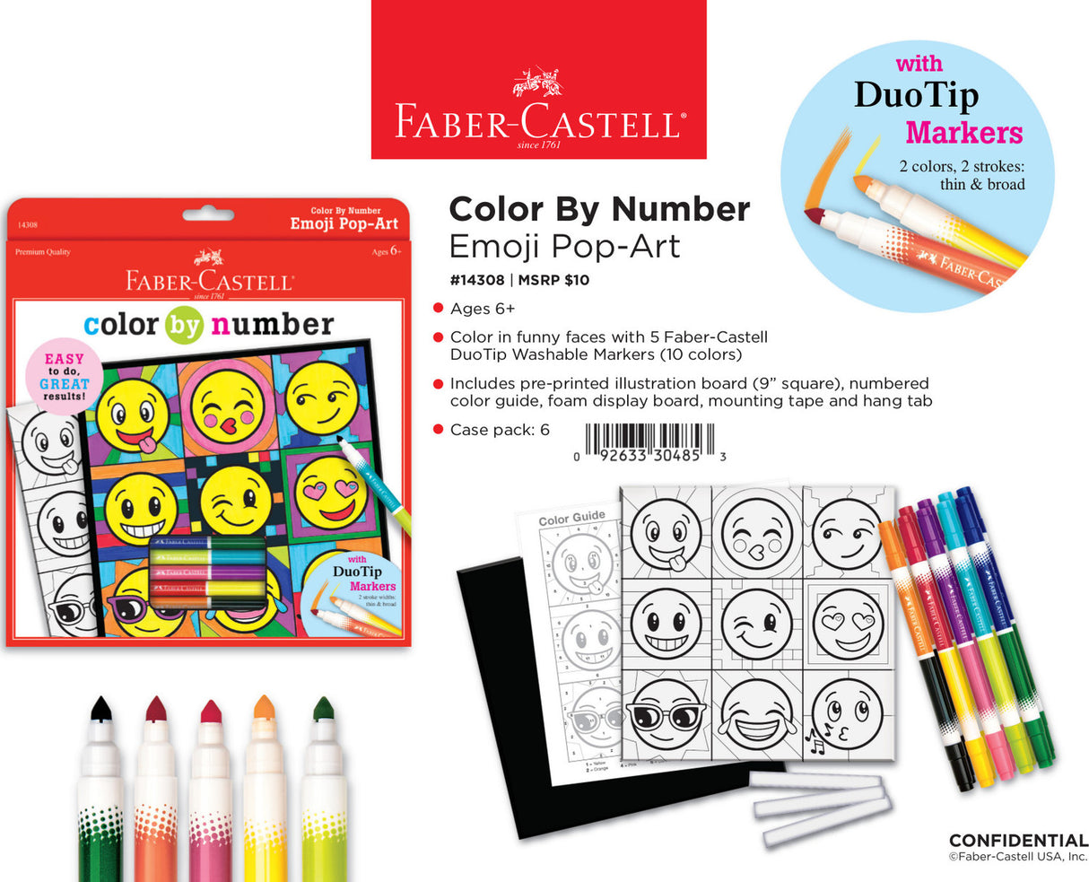 Color By Number Emoji Pop-Art