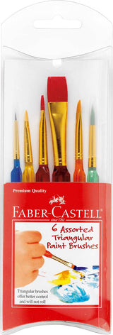 6ct Triangular Paint Brush Set