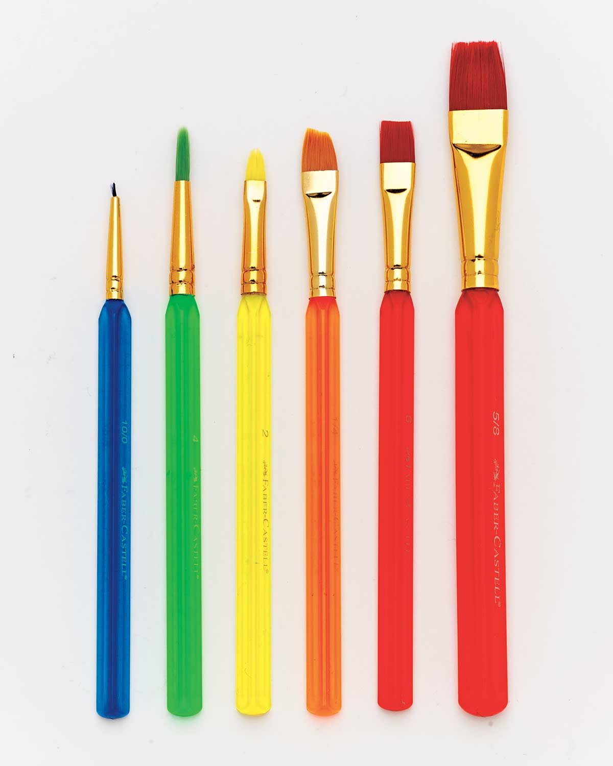 6ct Triangular Paint Brush Set