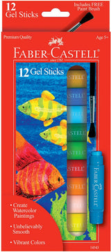 12 ct gel sticks with brush