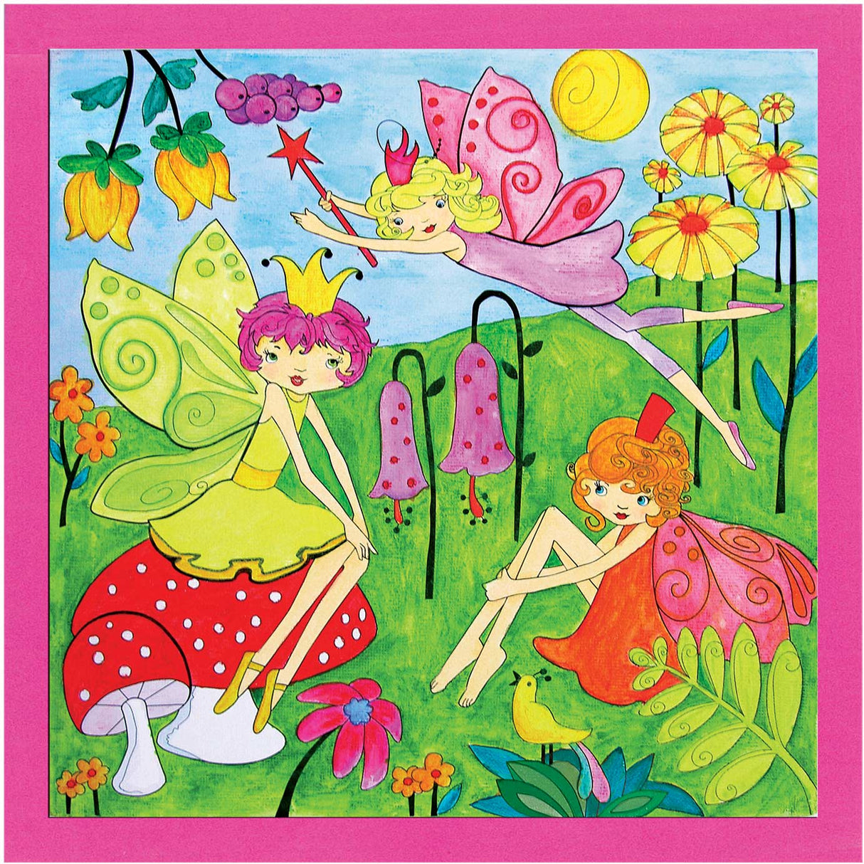 Watercolor Paint by Number Fairy Garden