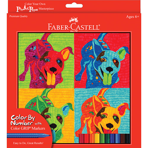 Color By Number PopArt Puppies