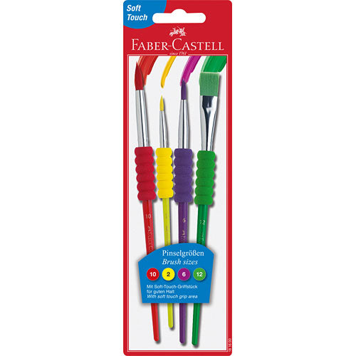 4 Pack Soft Grip Brushes