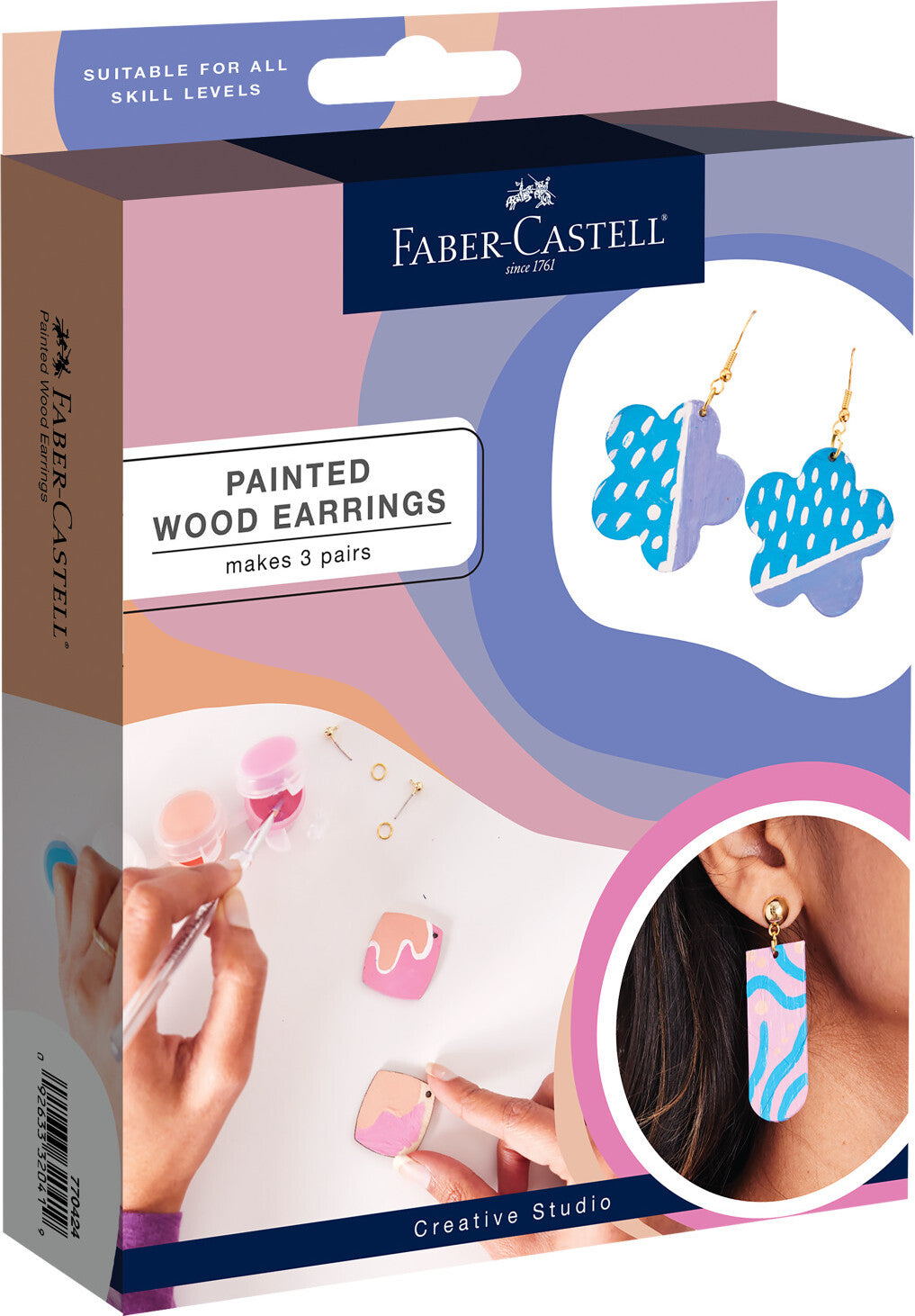 Painted Wood Earrings