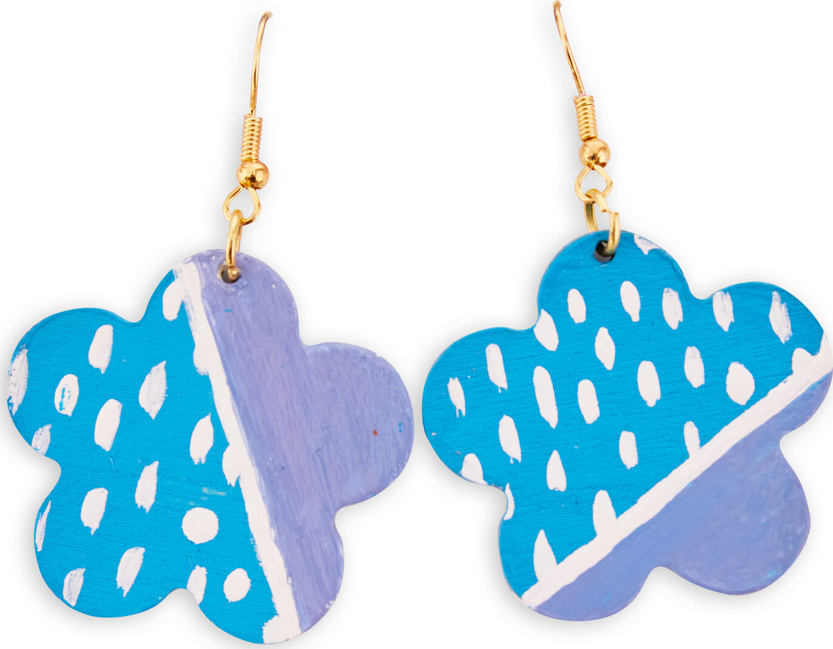 Painted Wood Earrings