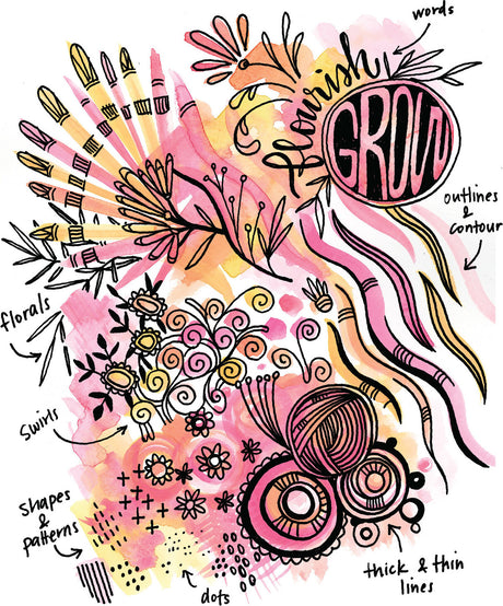 Reverse Coloring and Doodling Book Brights Edition