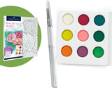 Watercolor Paint by Number Bold Floral