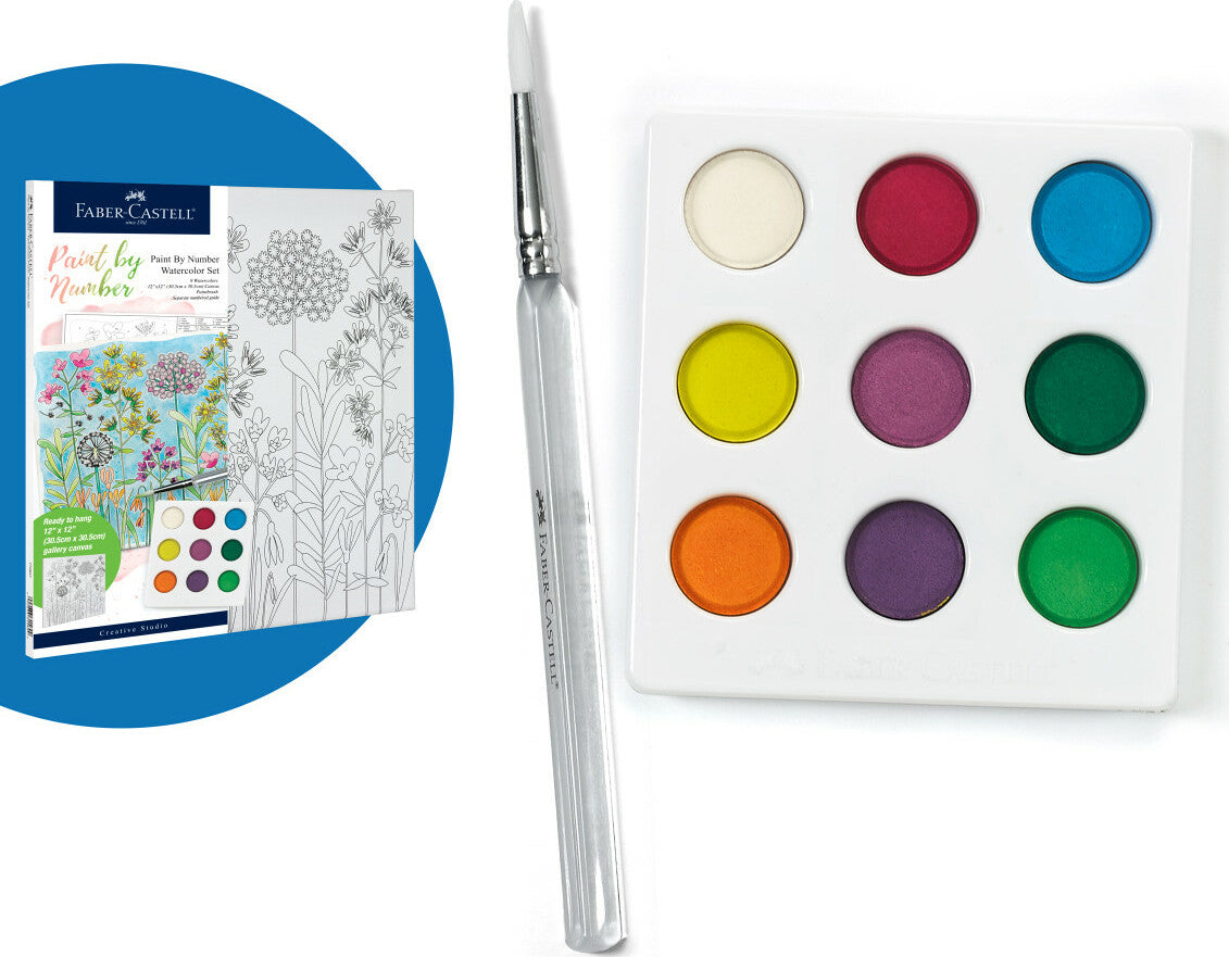 Watercolor Paint by Number Farmhouse Floral
