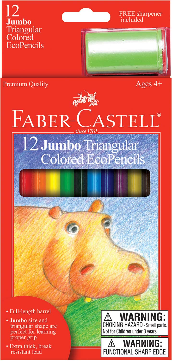 12 Jumbo Triangular EcoPencils