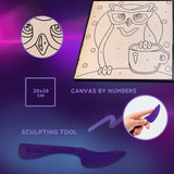 OKTO Clay-by-Numbers Kit – "Owl" (11.4" x 11.4")