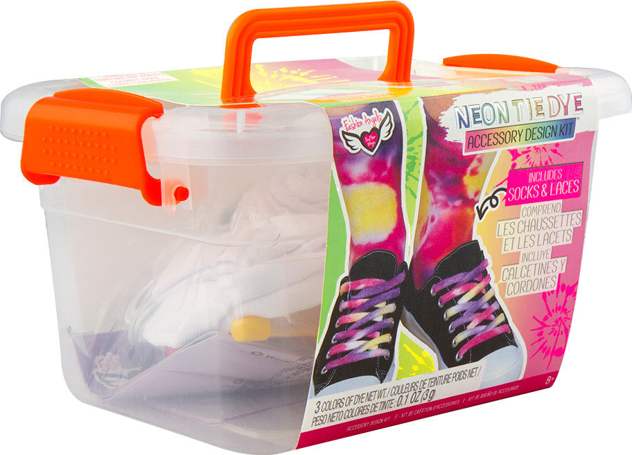 Neon Tie Dye Socks & Laces Design Keeper Crate