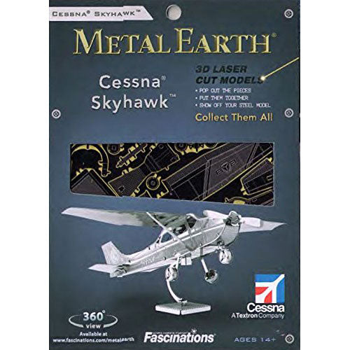 Fascinations Metal Earth Cessna 172 Airplane 3D Metal Model Kit