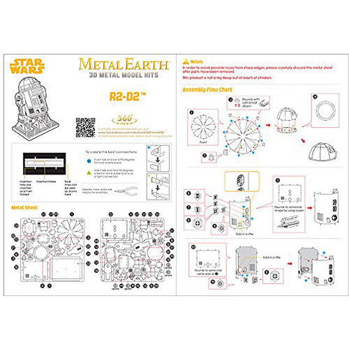 Fascinations Star Wars R2D2 Model Kit Metal Earth Fascinations