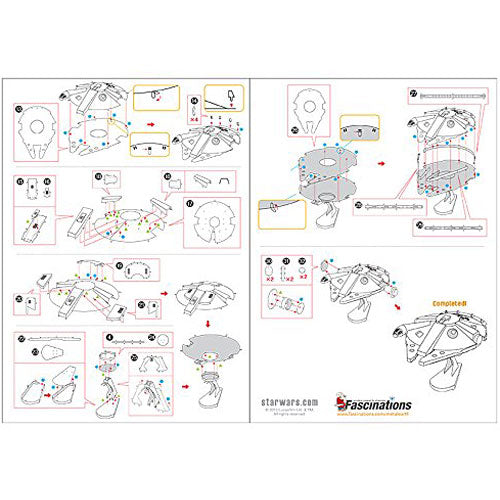 Fascinations 251 Star Wars Millennium Falcon Metal Earth 3D Metal Model Kit(Discontinued by manufacturer)