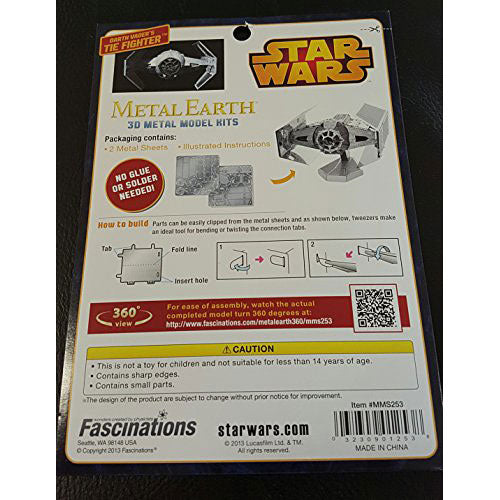 Fascinations Metal Earth Star Wars OT Darth Vader's Tie Fighter