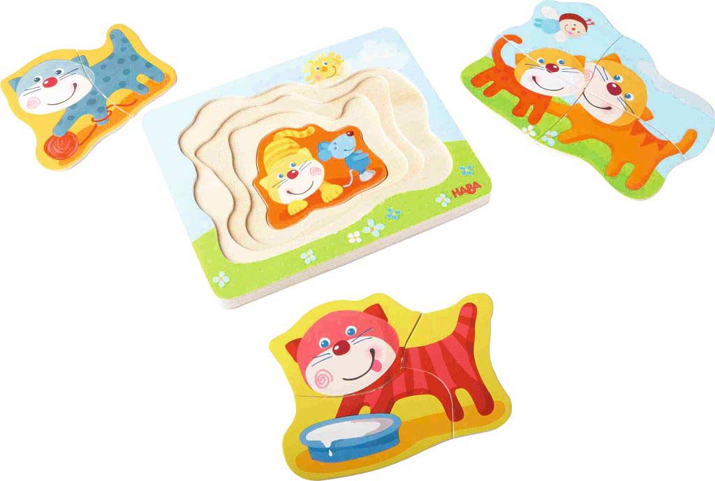 Wooden Puzzle Cuddly Kitties