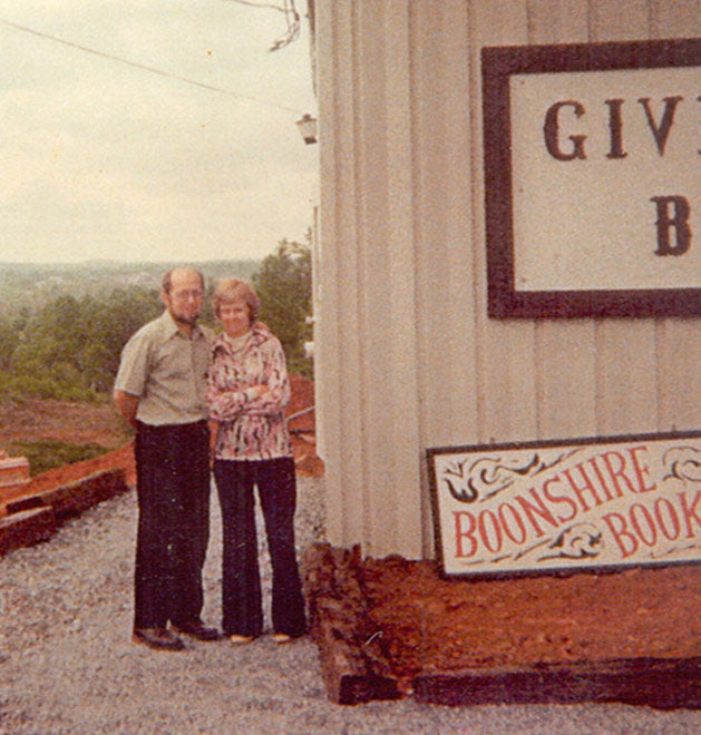 George and Sylvia Givens in front of the new building on Lakeside drive in 1979.