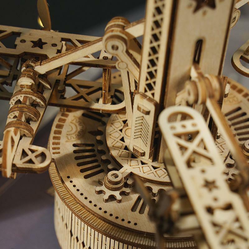 3D Wooden Puzzle Music Box - Airplane-Control Tower