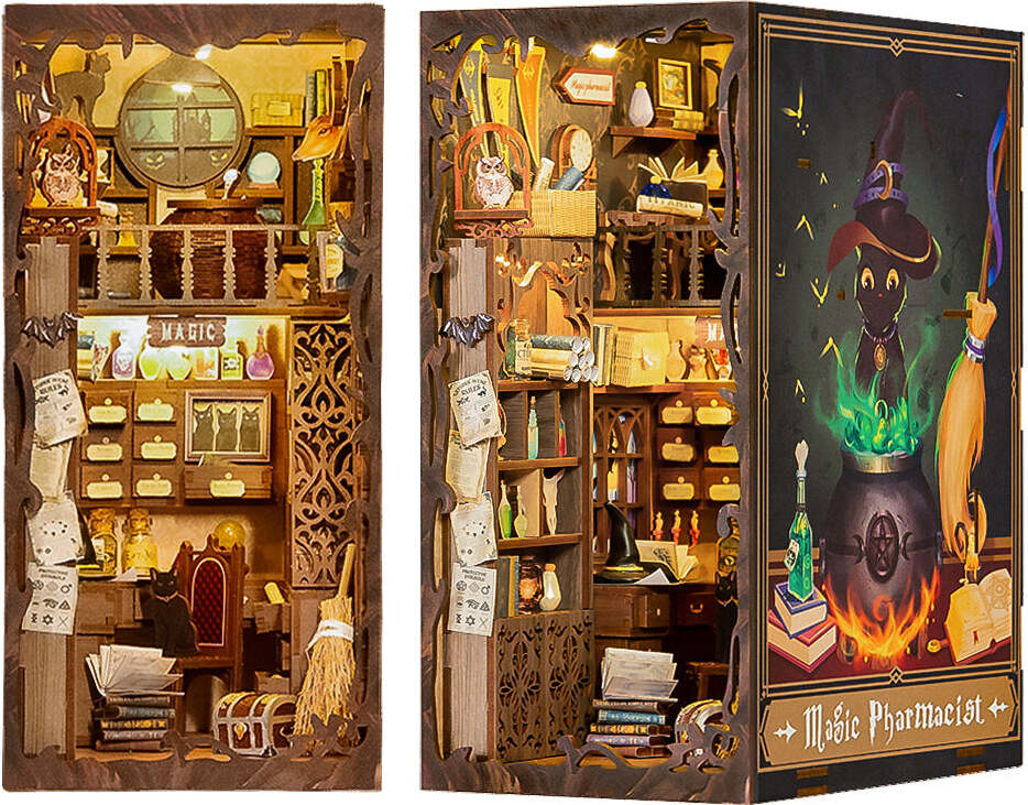 DIY Bookend Puzzle: Magic Pharmacist w/ Dust Cover