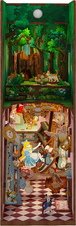 DIY Bookend Puzzle: Alice's Adventure