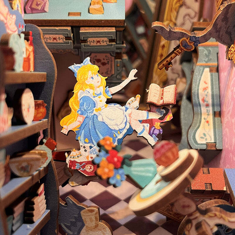 DIY Bookend Puzzle: Alice's Adventure