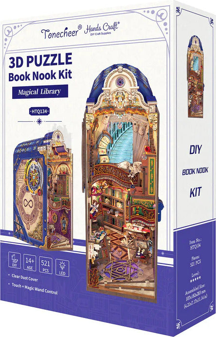 Hands Craft Magical Library Book Nook