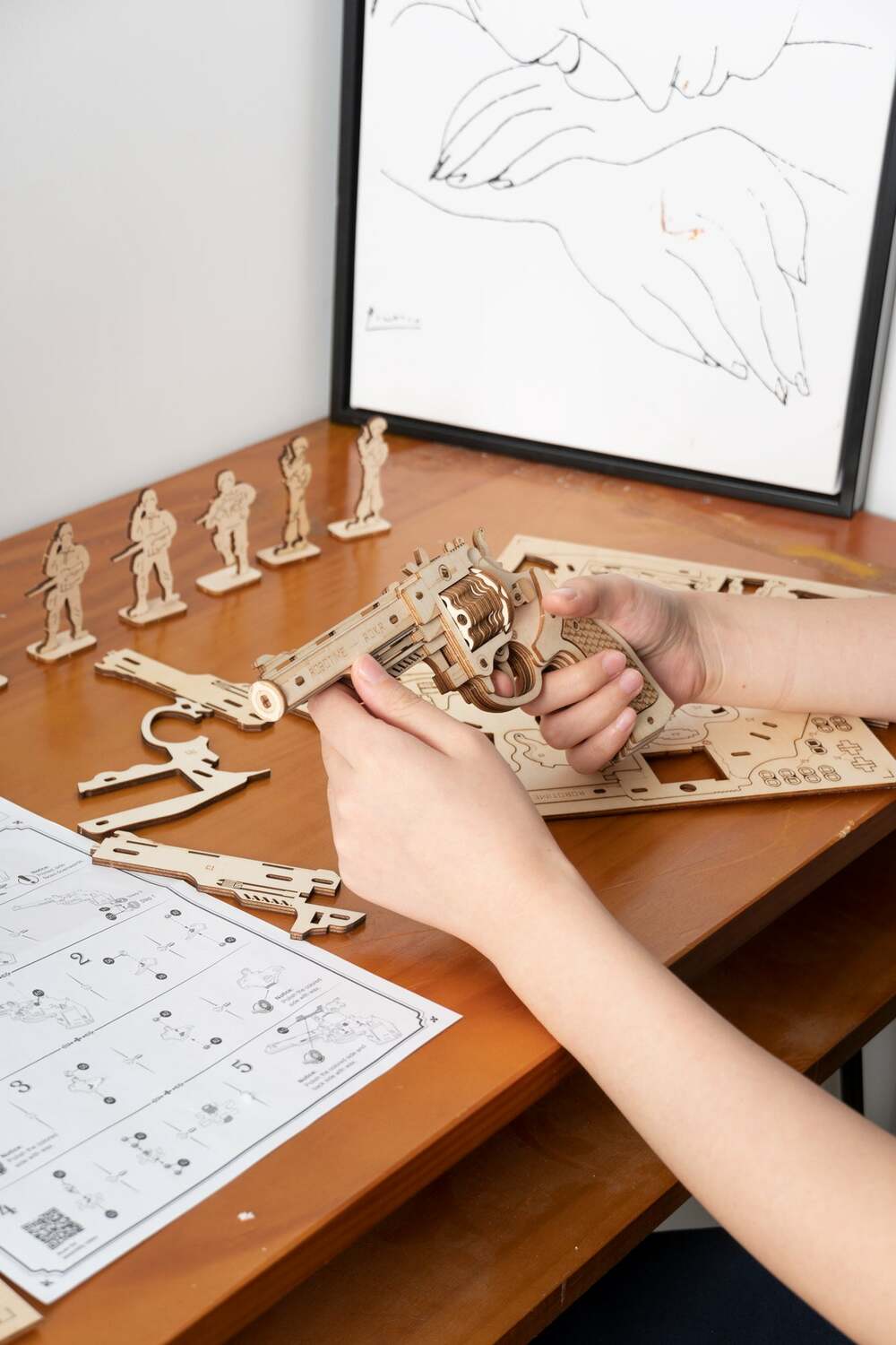 3D Mechanical Wooden Puzzle - Corsac M60 Rubber Band Gun – Givens