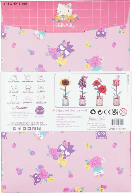 Hello Kitty® and Friends Flower Puzzle: Hello Kitty® Pink Rose